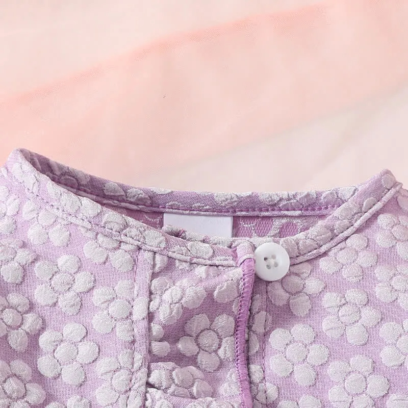 Baby 2-Piece Flower Butterfly Dress Set with Headband