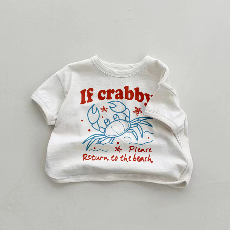 IF CRABBY Baby Toddler White T-Shirt