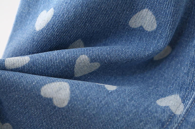 Baby Allover Heart Denim Blue Overalls