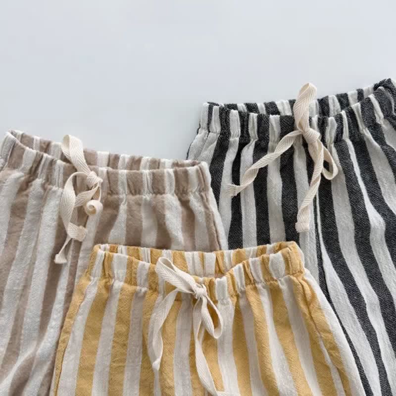 Striped Drawstring Casual Pants