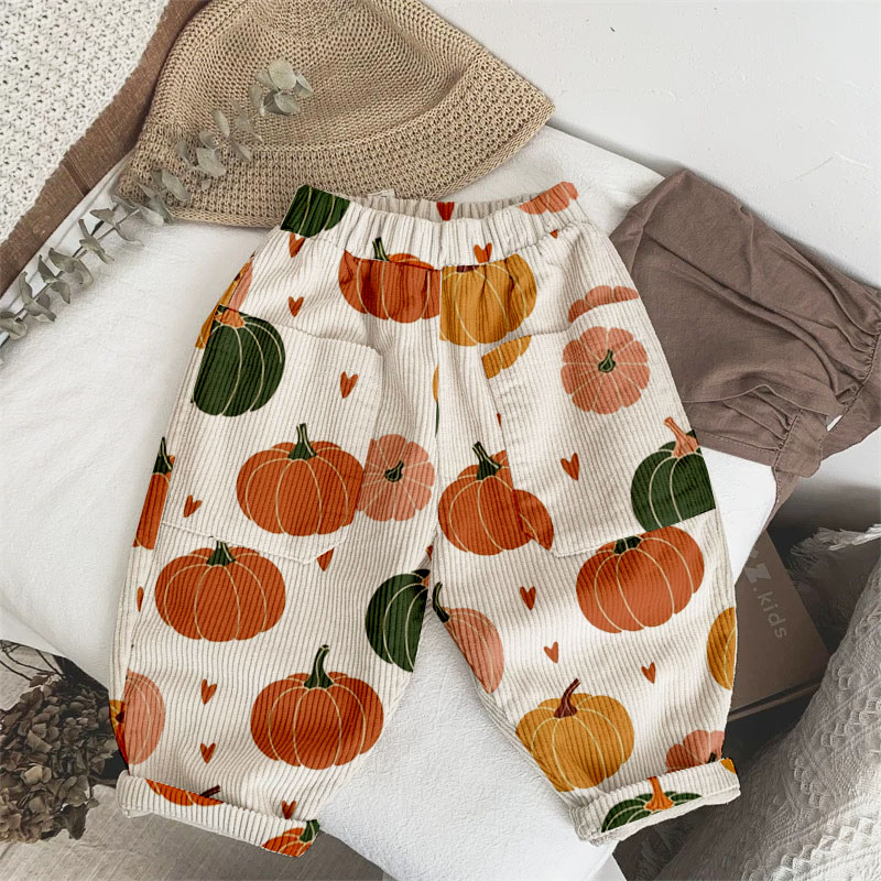 Baby & Kids Colorful Pumpkin Corduroy Pants