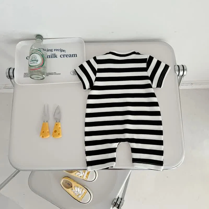 Baby Popcorn Striped Romper