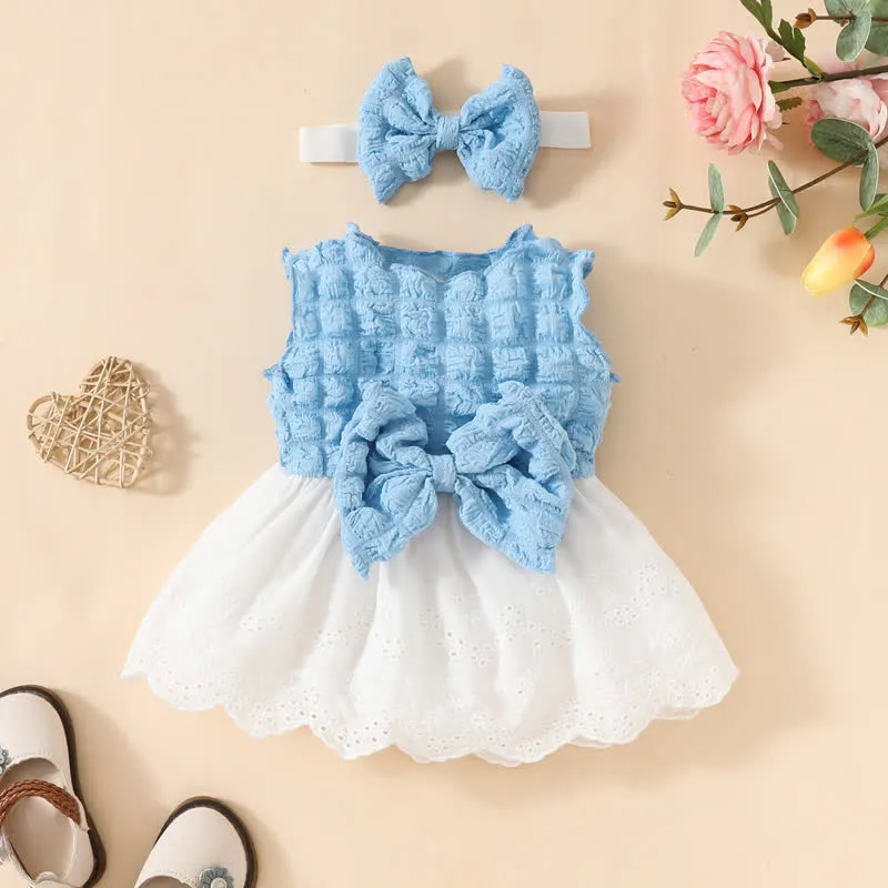 Baby Bow Bubble Dress with Headband