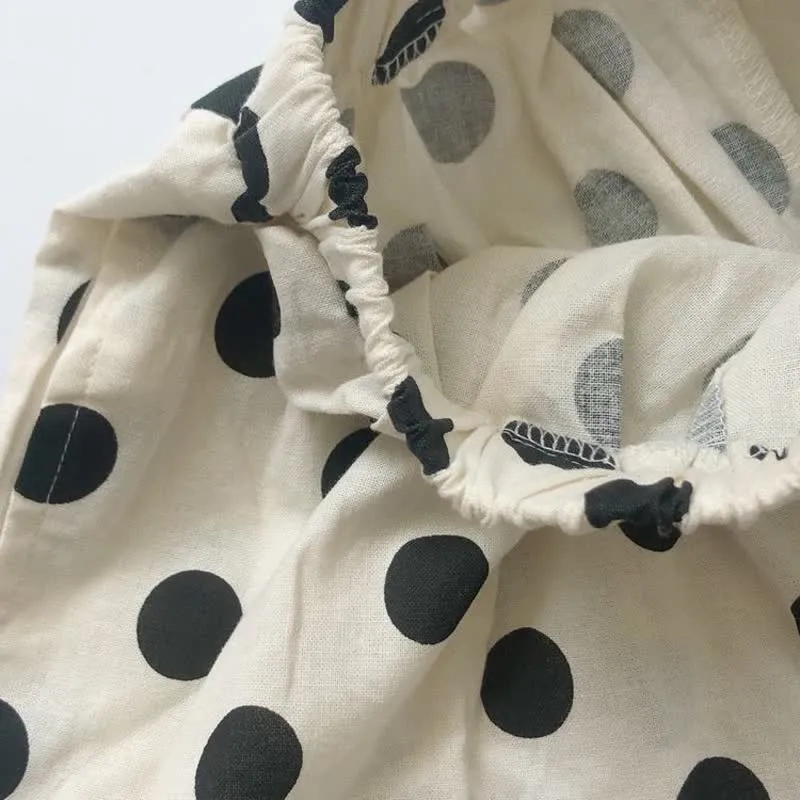 Toddler Vintage Dots Linen Apricot Shorts