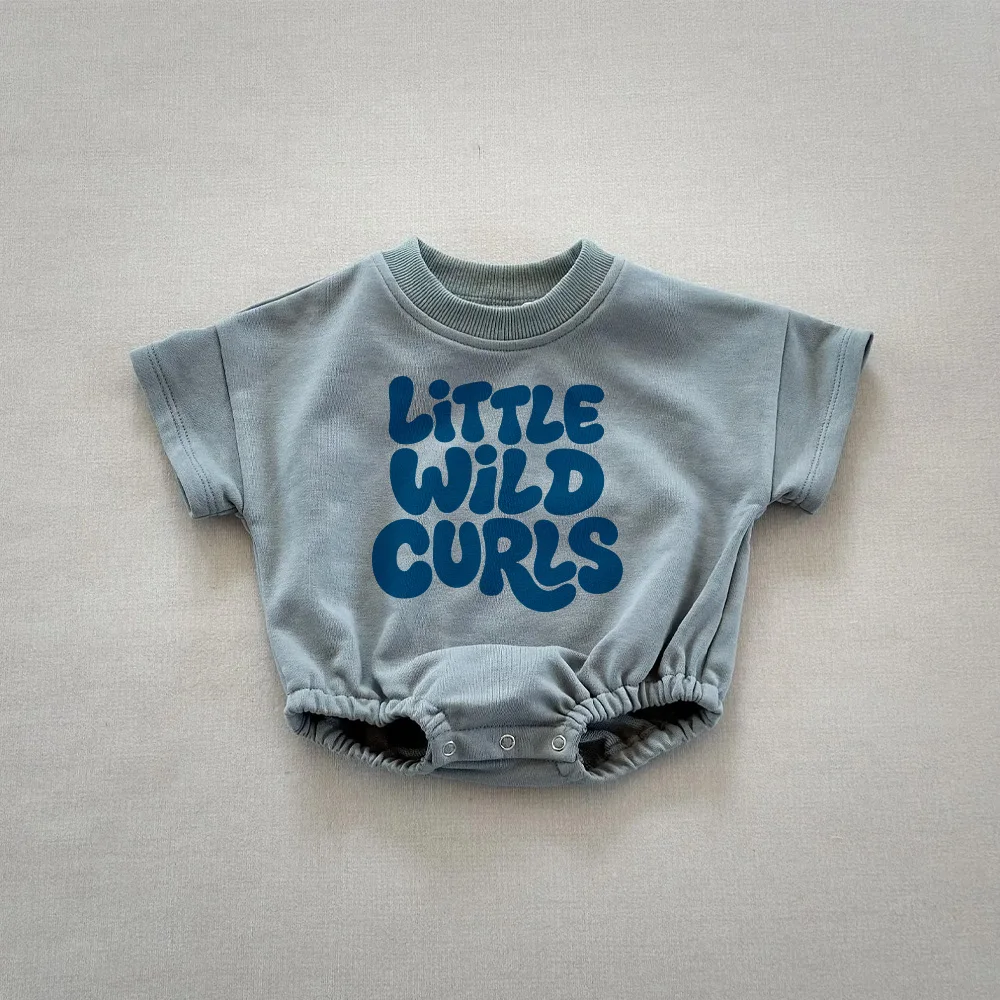 LITTLE WILD CURLS Baby Solid Color Comfort Loose Bodysuit