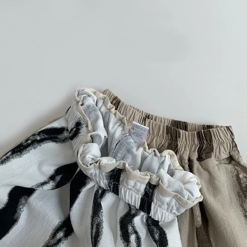 Kid Boy Fashion Design Vertical Striped Pants