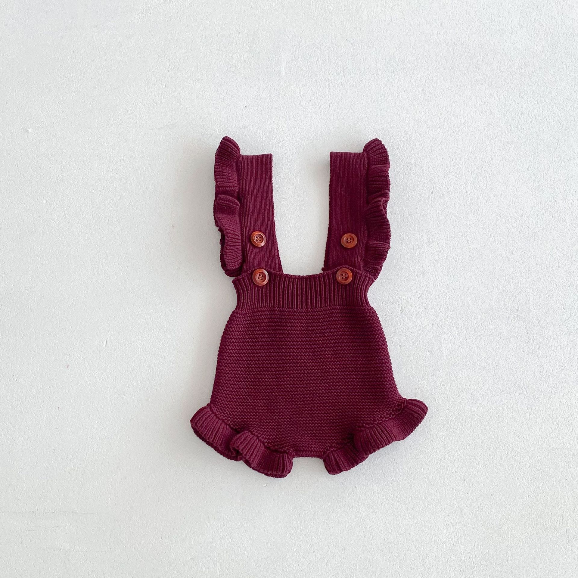 Baby Girl 2 Piece Ruffled Overalls