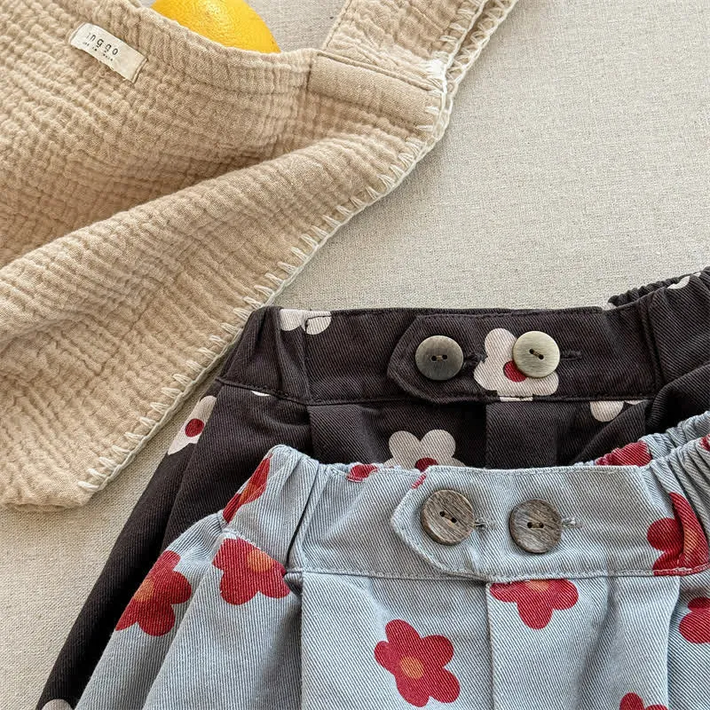 Toddler Allover Flower Loose Pants