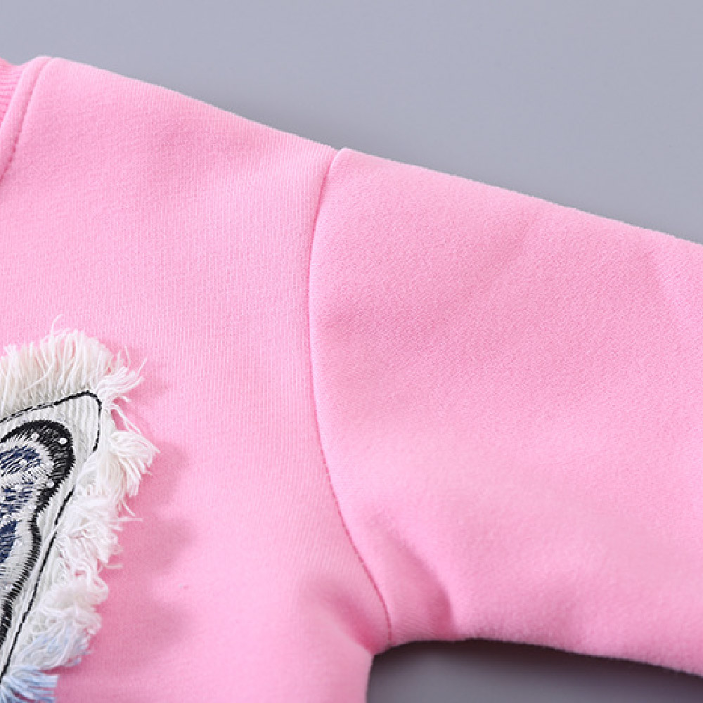 Kids Bow Sweatshirt and Denim Pants Set