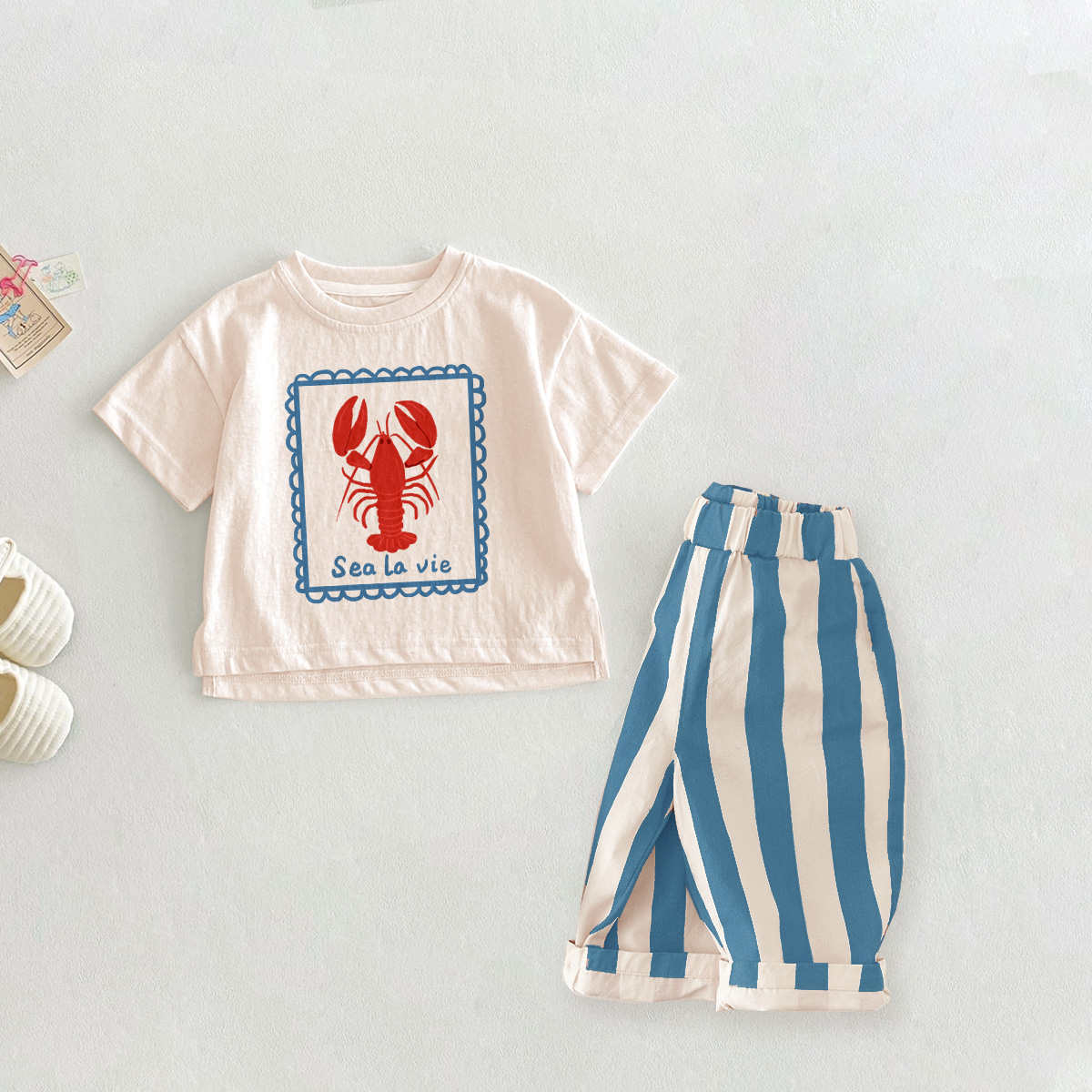 SEA LA VIE  2-Piece Lobster Casual Pants Set