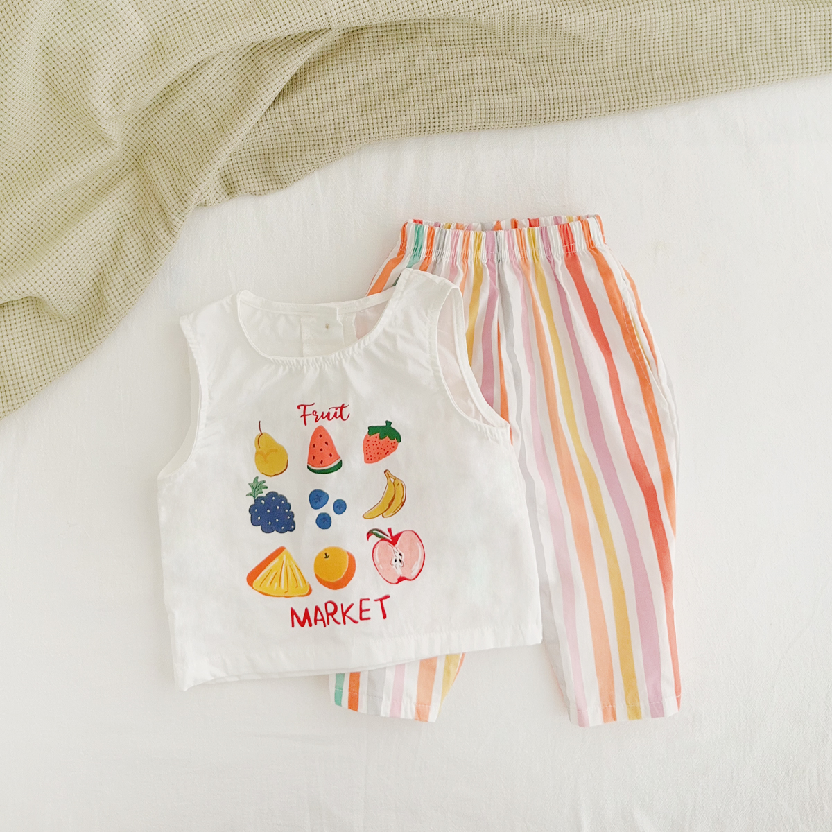 FRUIT MARKET Baby Toddler 2-Piece Stripe Pants Set