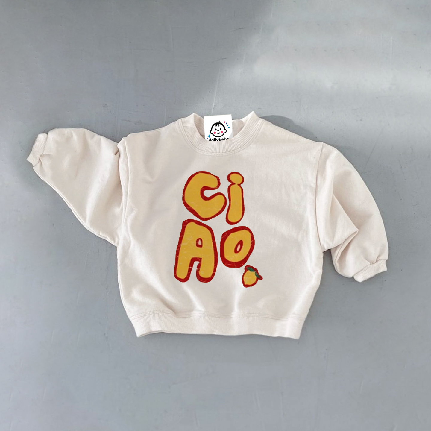 CIAO Baby Lemon White Sweatshirt