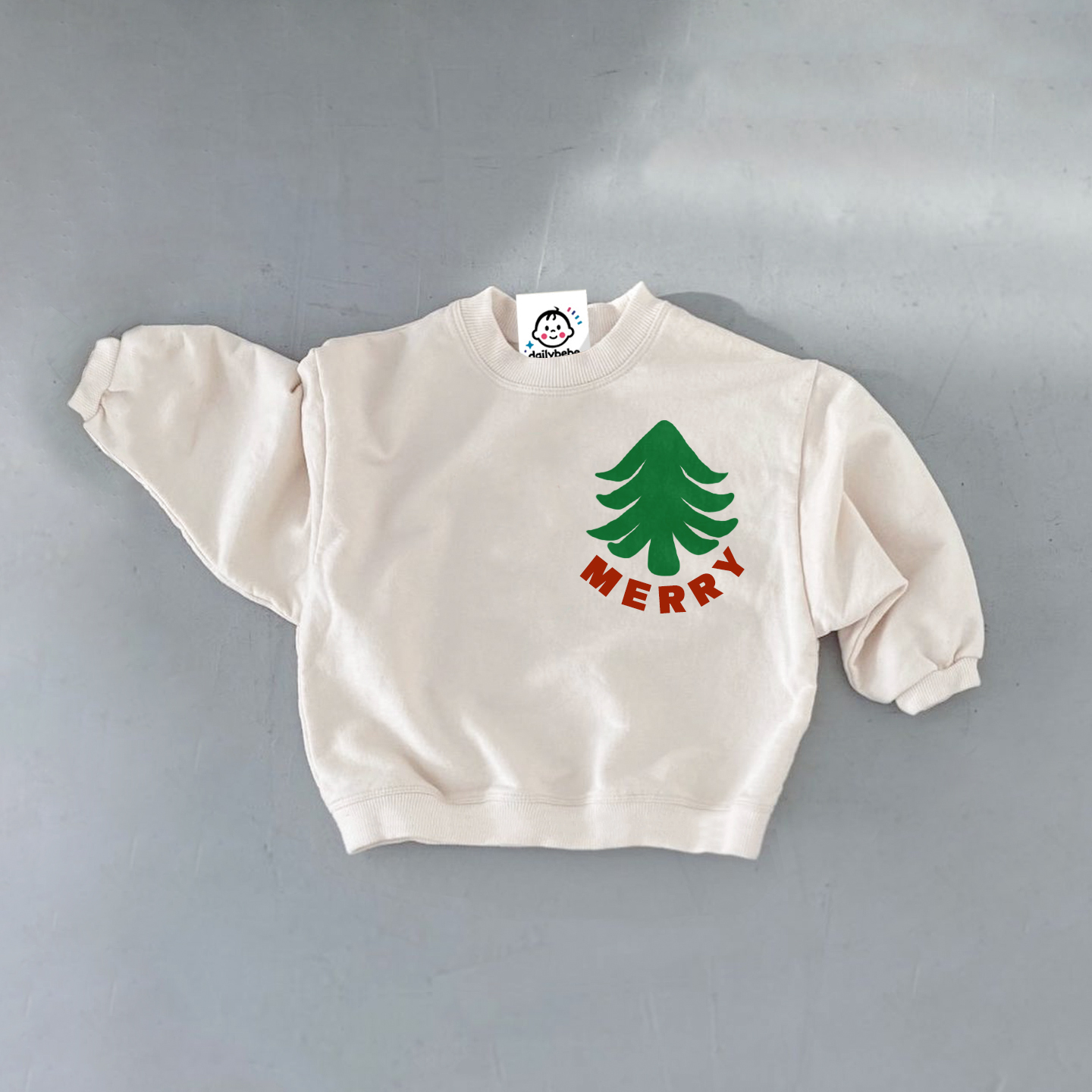 MERRY Baby Toddler Christmas Tree Sweatshirt
