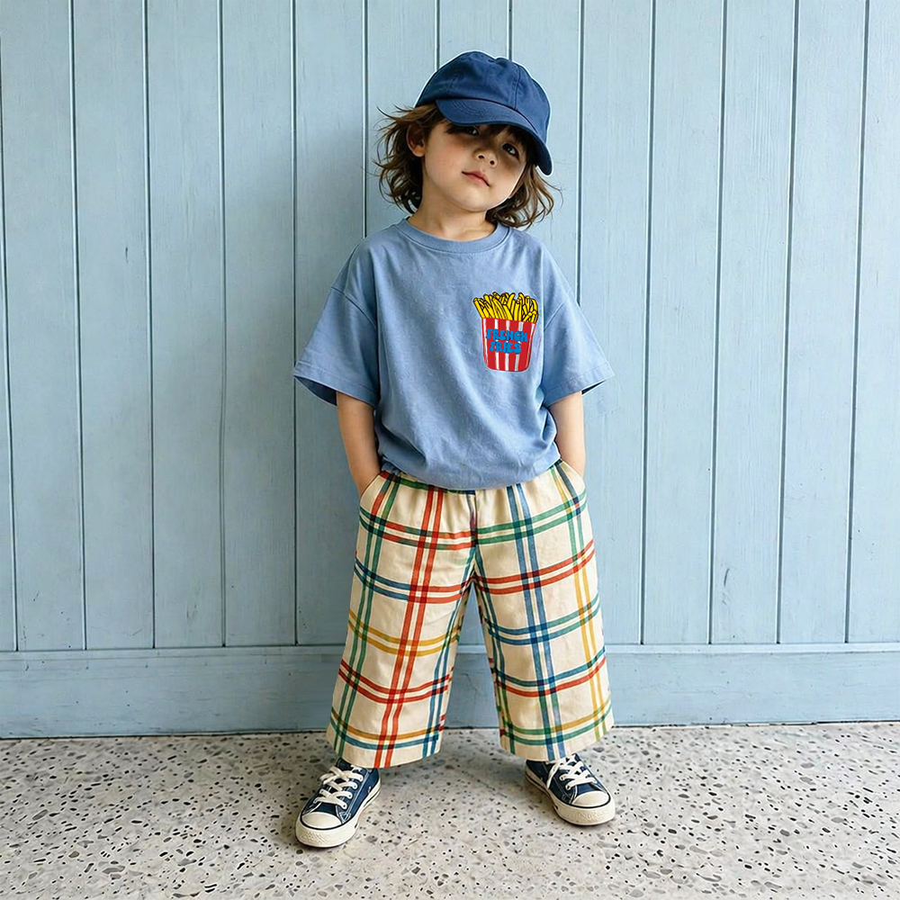 Baby & Kids Fries Plaid 2 Piece Set