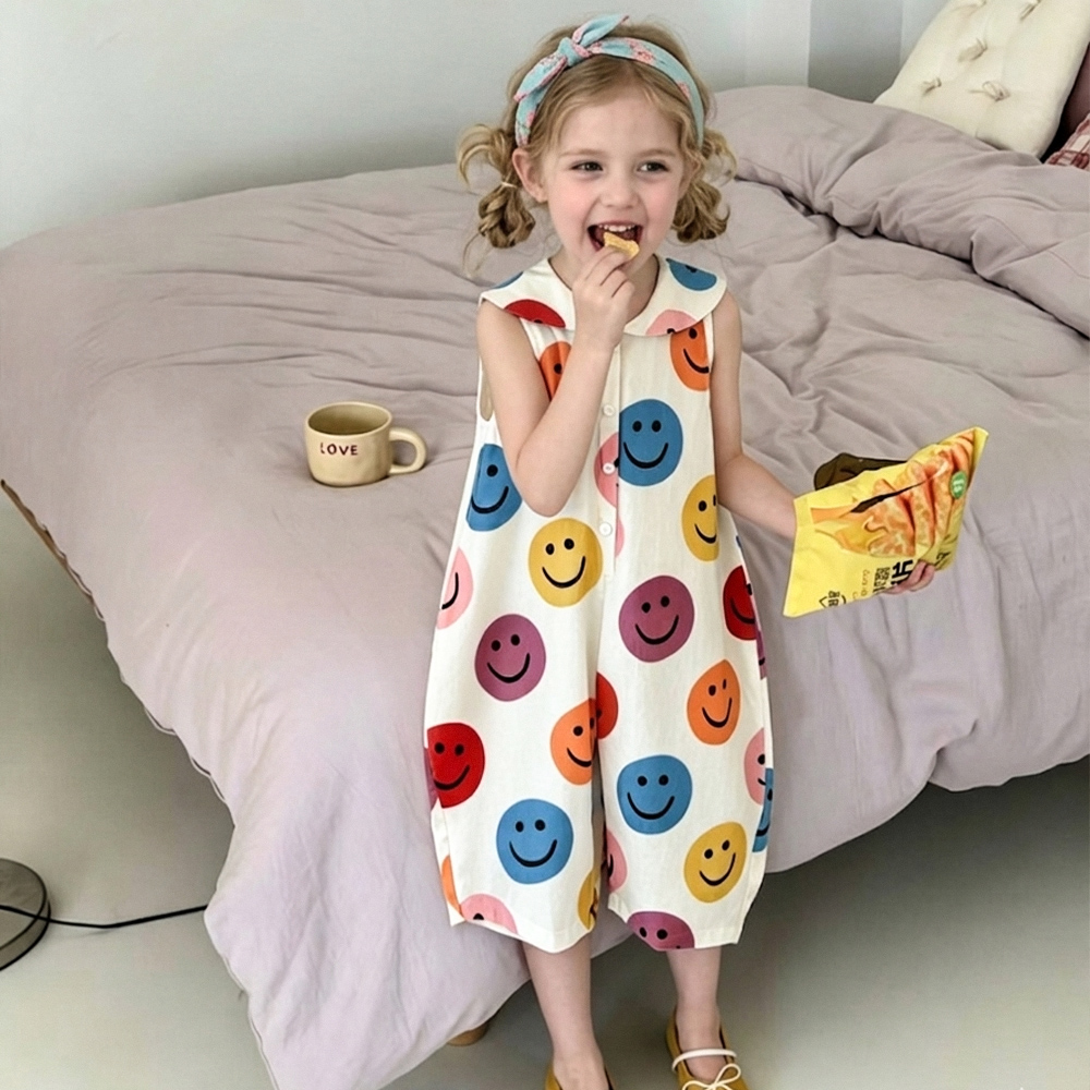 Baby Toddler Colorful Smiley Romper