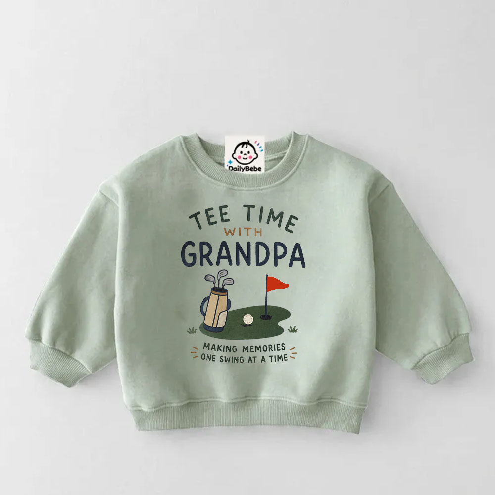 TEA TIME WITH GRANDPA Baby Toddler Golf Sweatshirt