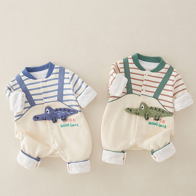 Baby 3D Crocodile Stripe Jumpsuit