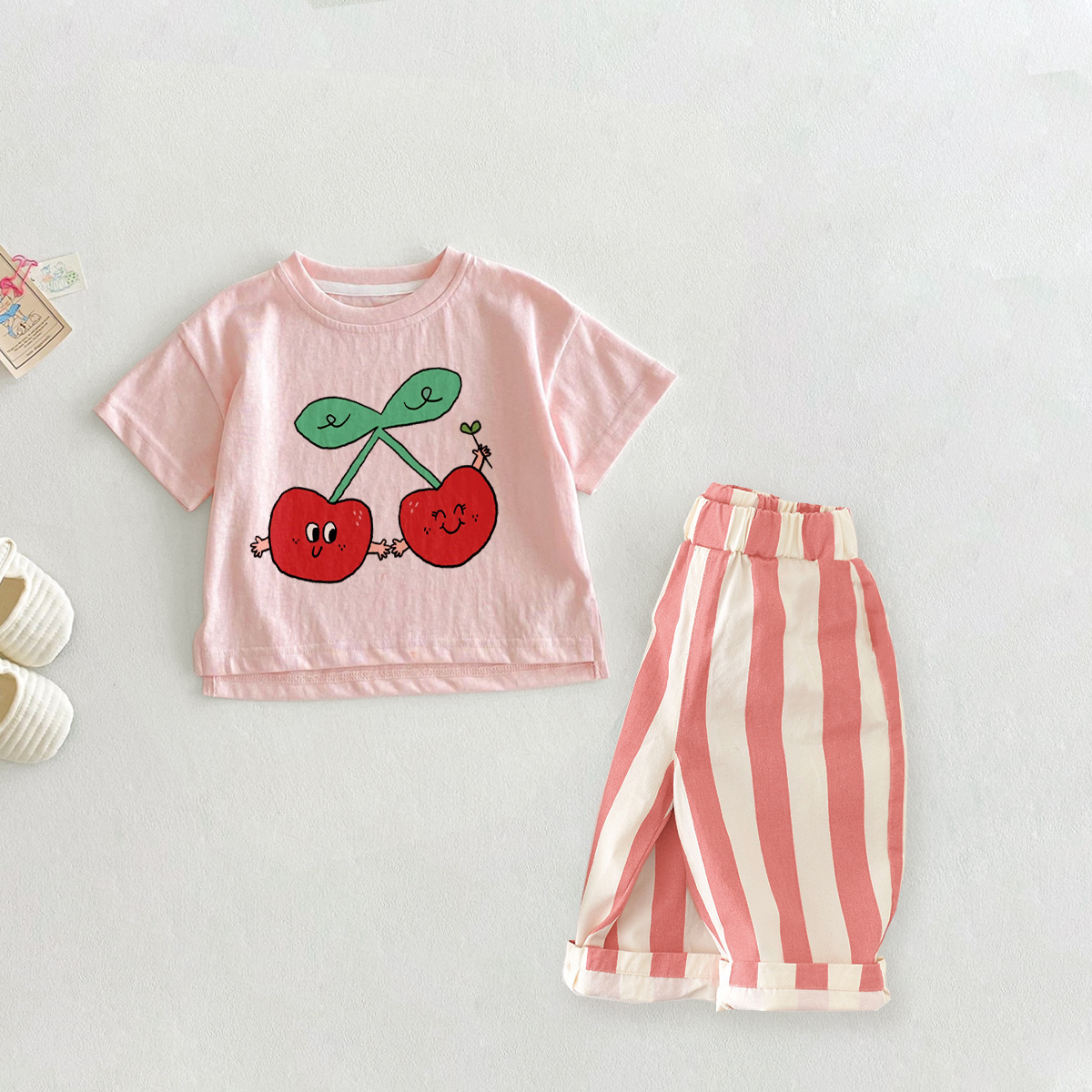 Baby Toddler 2-Piece Cherry Smiley Set
