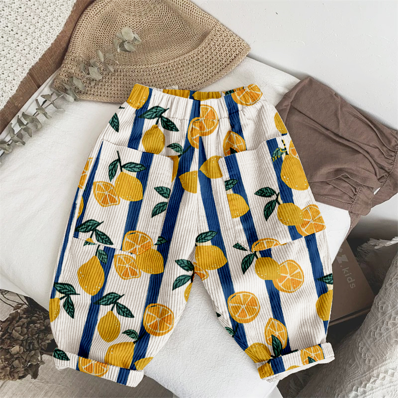 Baby & Kids Lemon Stripe Pattern Pants