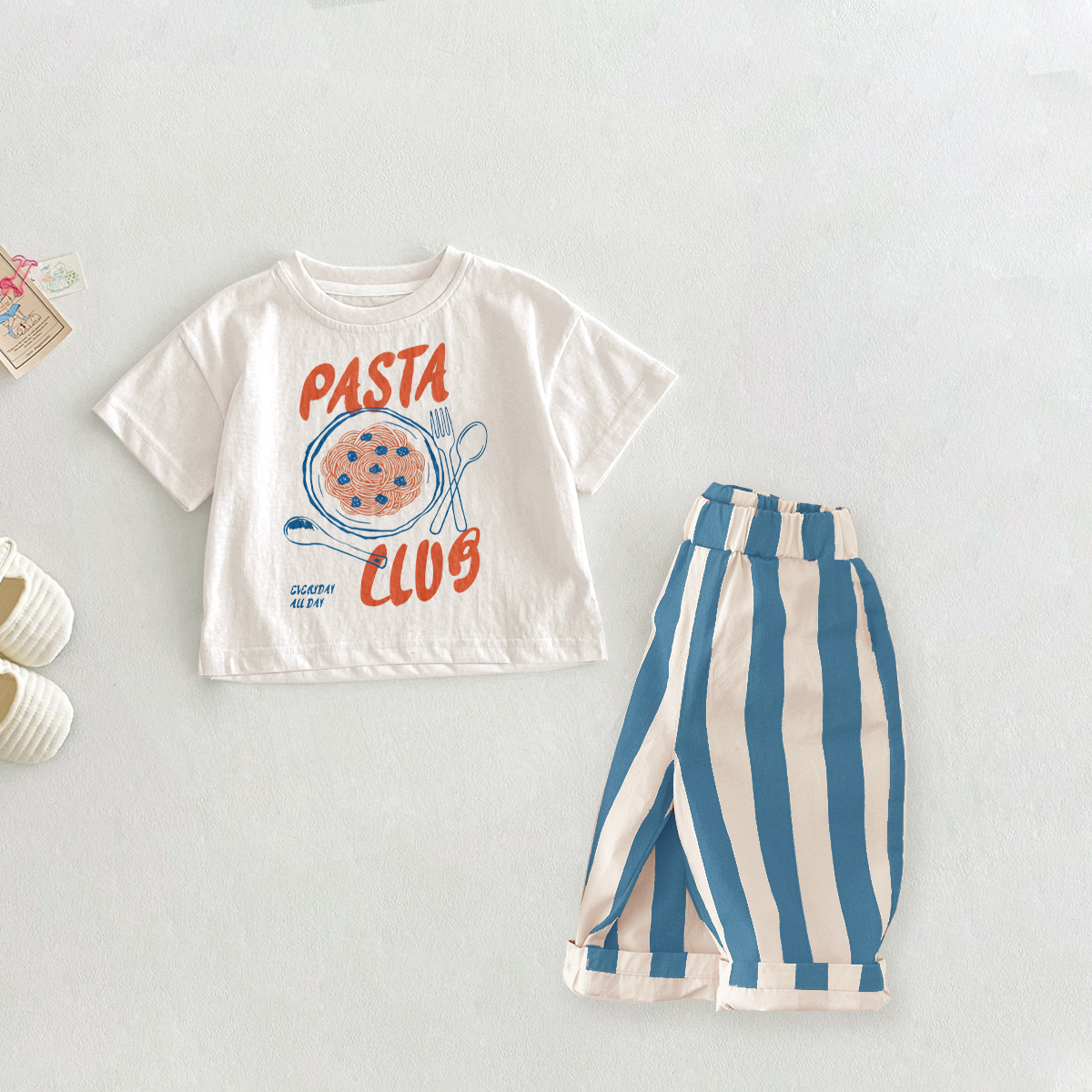 PASTA CLUB Baby Toddler Pattern 2 Piece Set