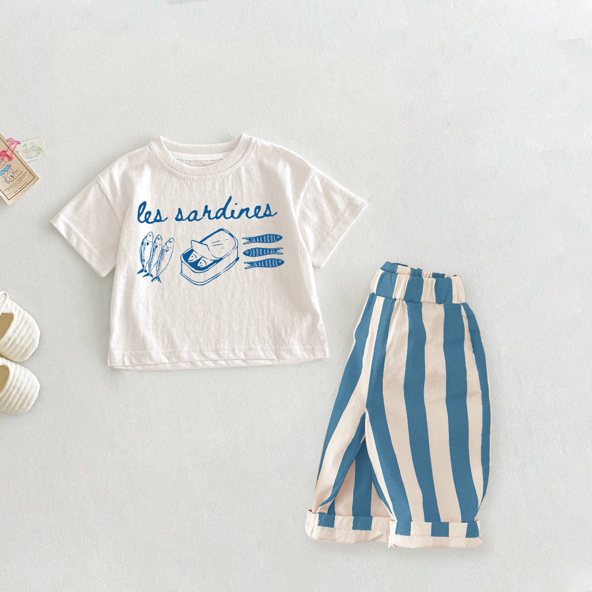 Baby Toddler Sardines Pattern 2 Piece Set