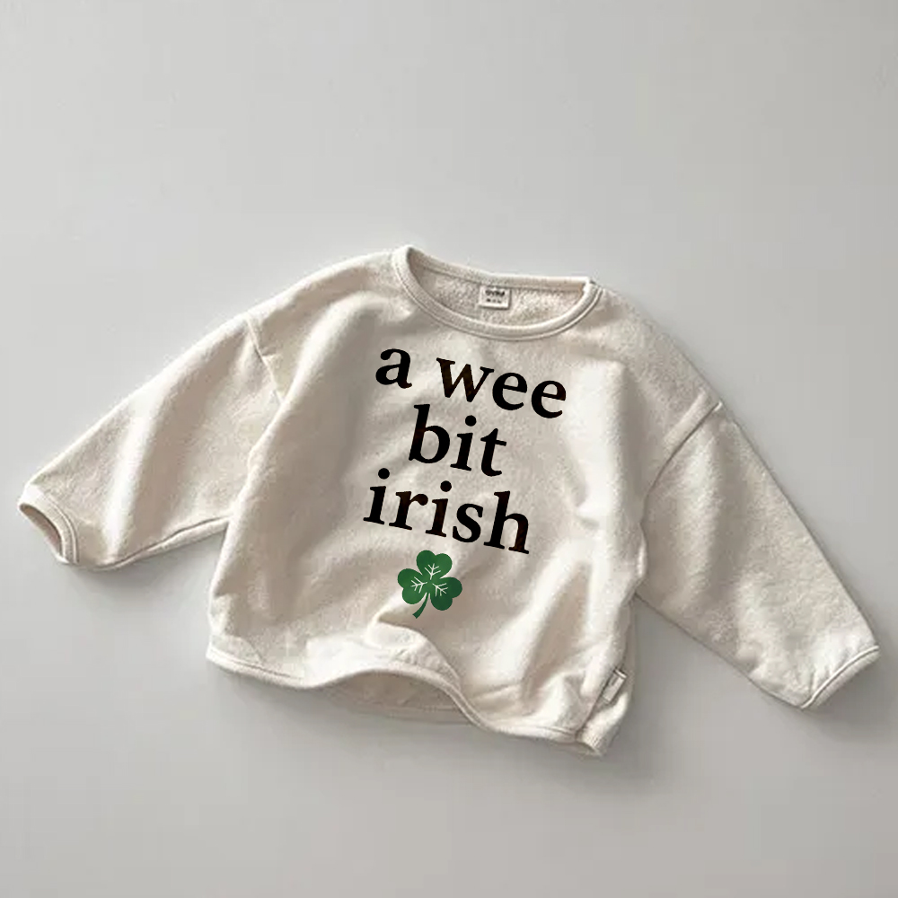 A WEE BIT IRISH Baby Toddler Solid Color Loose T-Shirt