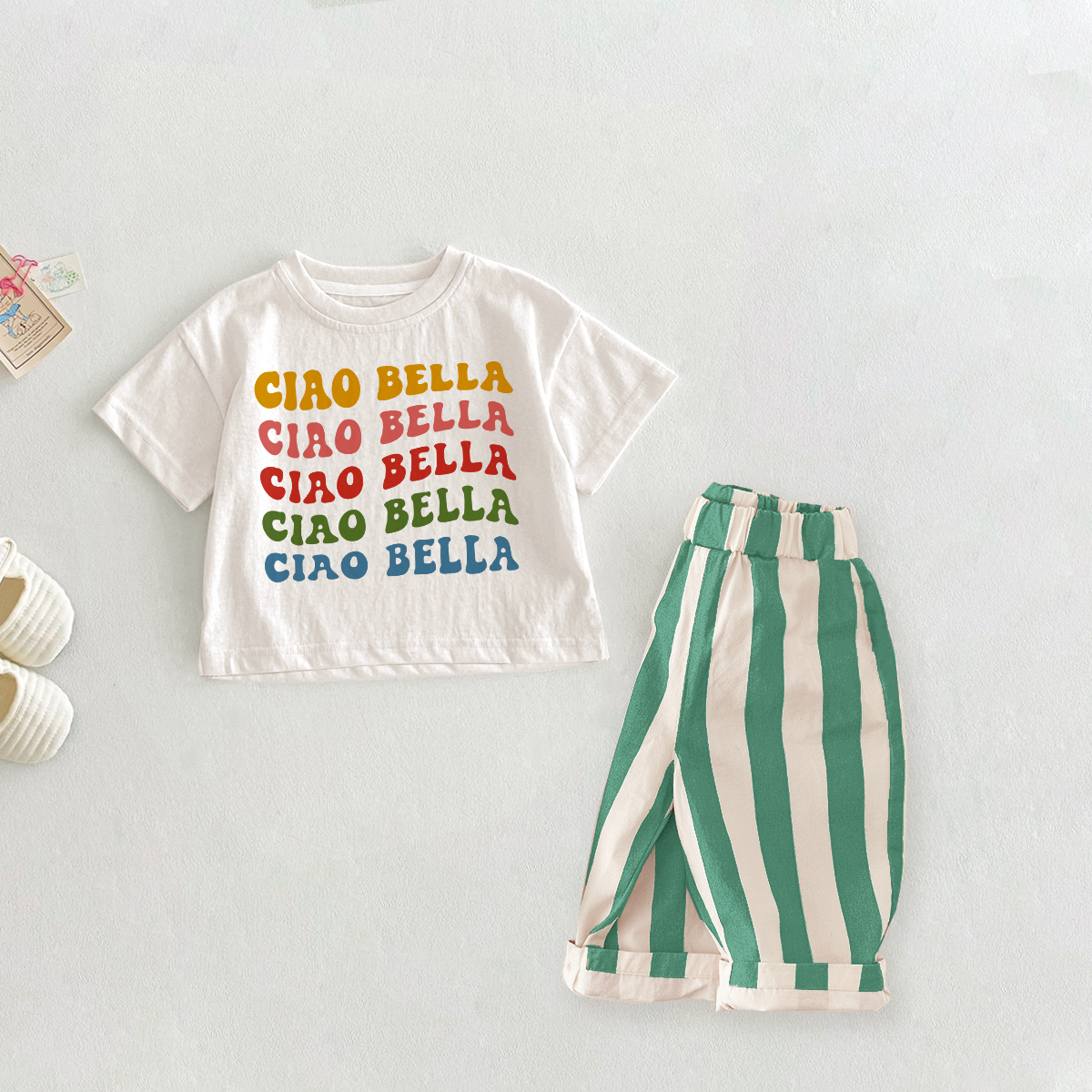CIAO BELLA Baby Toddler 2-Piece Slogan Set