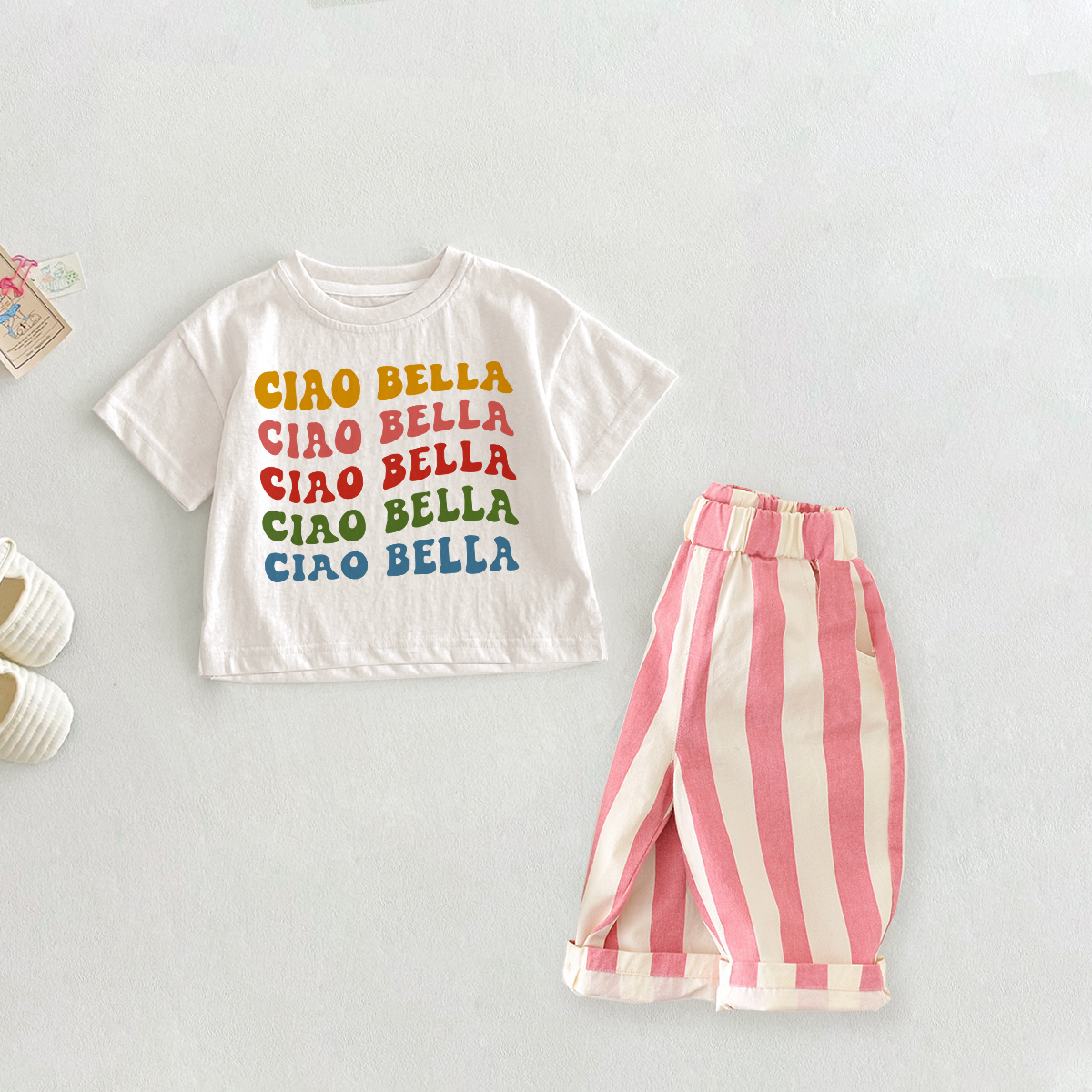 CIAO BELLA Baby Toddler 2-Piece Slogan Set