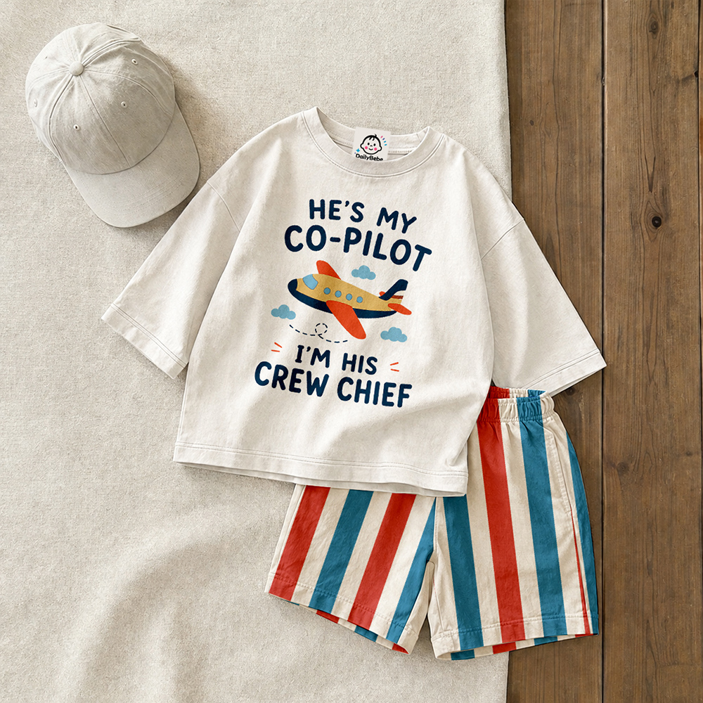 Baby & Kids Dog Skateboard Colorful Plaid 2 Piece Set