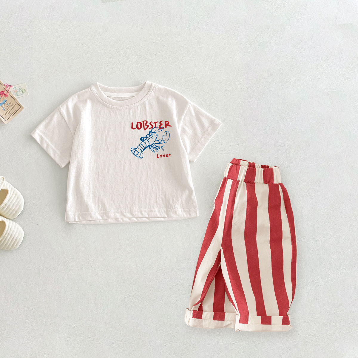 LOBSTER LOVER Baby Toddler Pattern 2 Piece Set