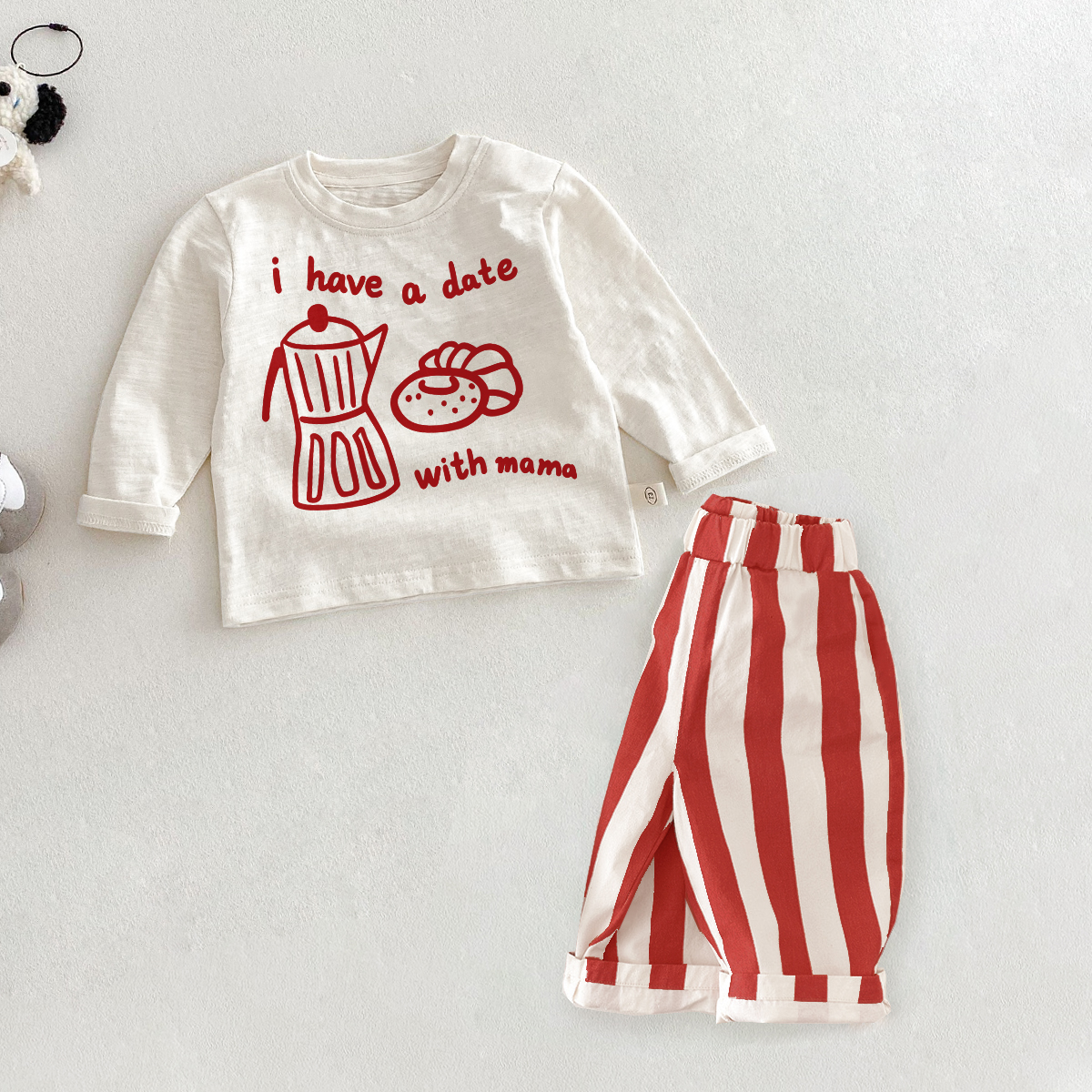 I HAVE A DATE WITH MAMA Baby Toddler Pattern 2 Piece Set