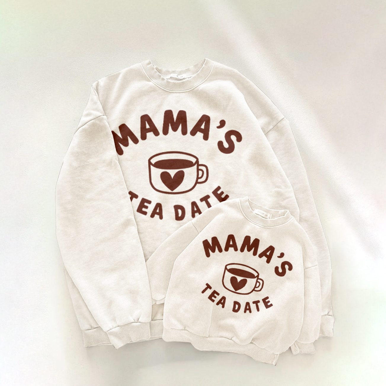 MAMA'S TEA DATE Family Slogan Sweatshirt