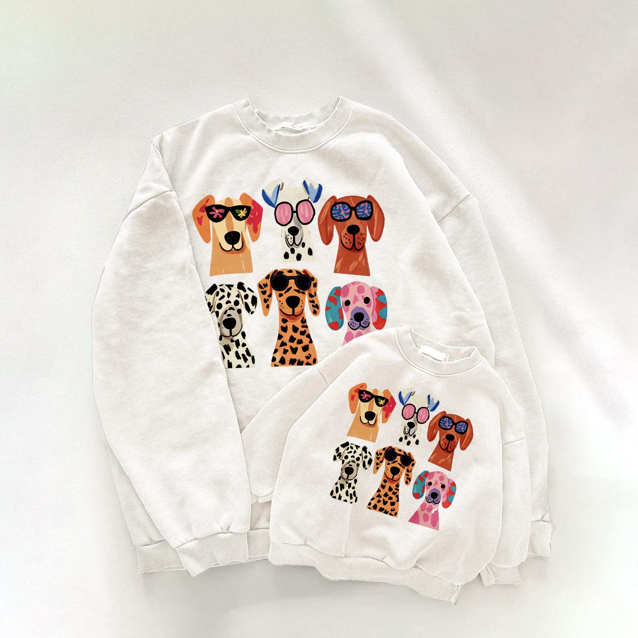 Family Dogs Pattern Sweatshirt