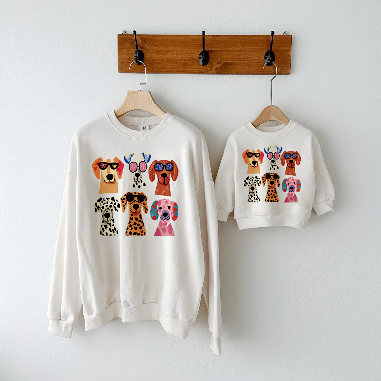 Family Dogs Pattern Sweatshirt