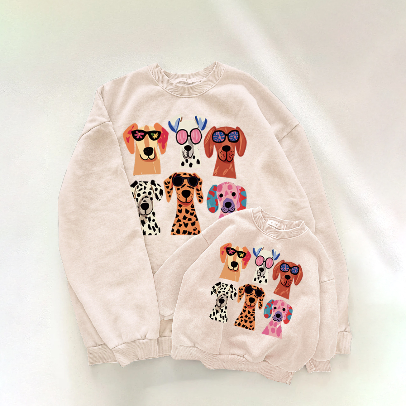 Family Dogs Pattern Sweatshirt