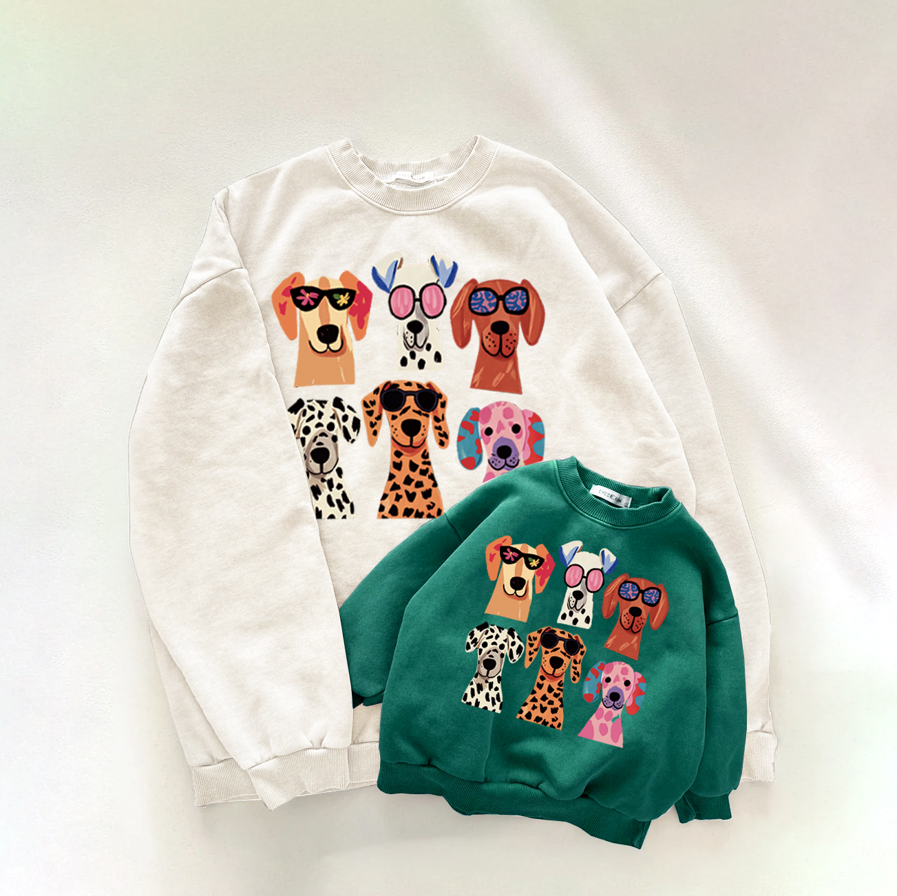 Family Dogs Pattern Sweatshirt