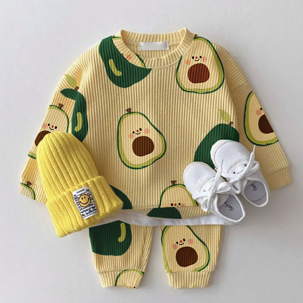 Baby Toddler Avocado Waffle 2-piece Set