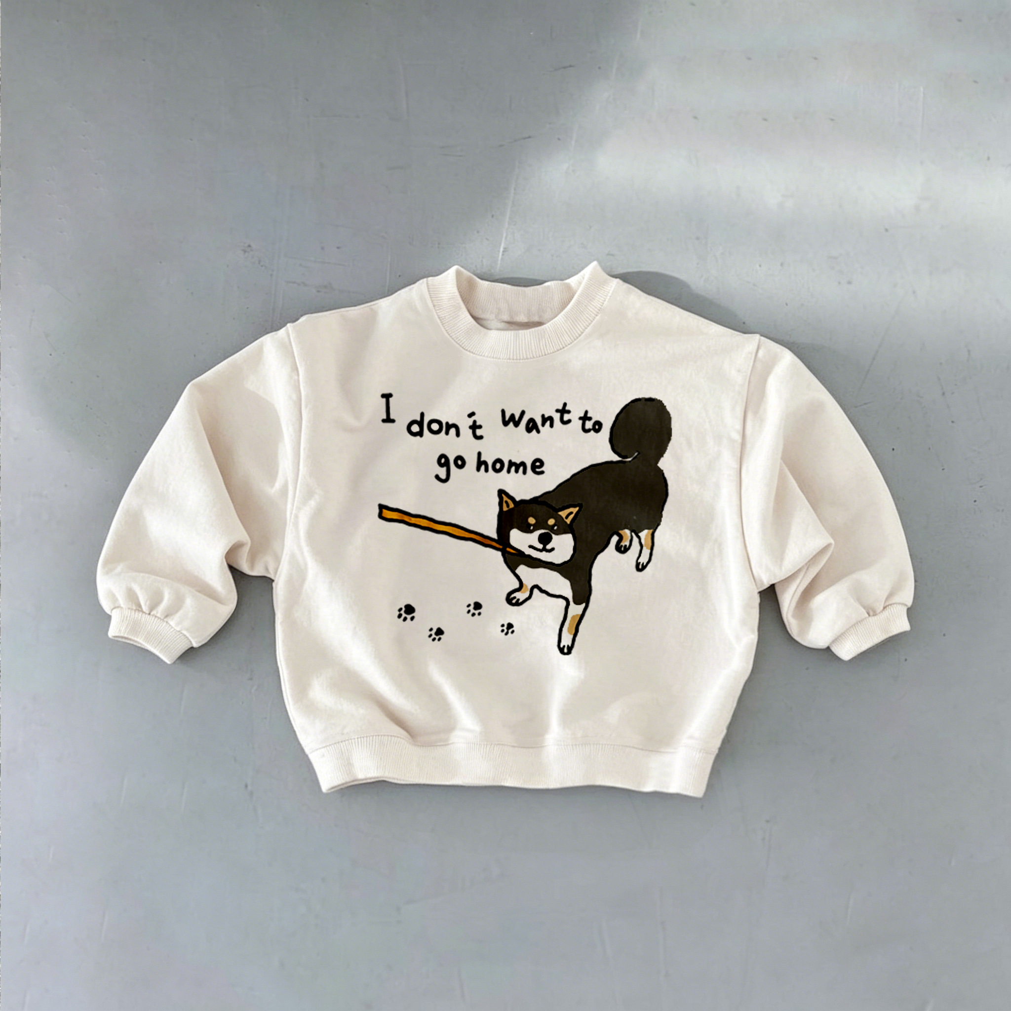 I DON'T WANT TO GO HOME Baby Print Sweatshirt