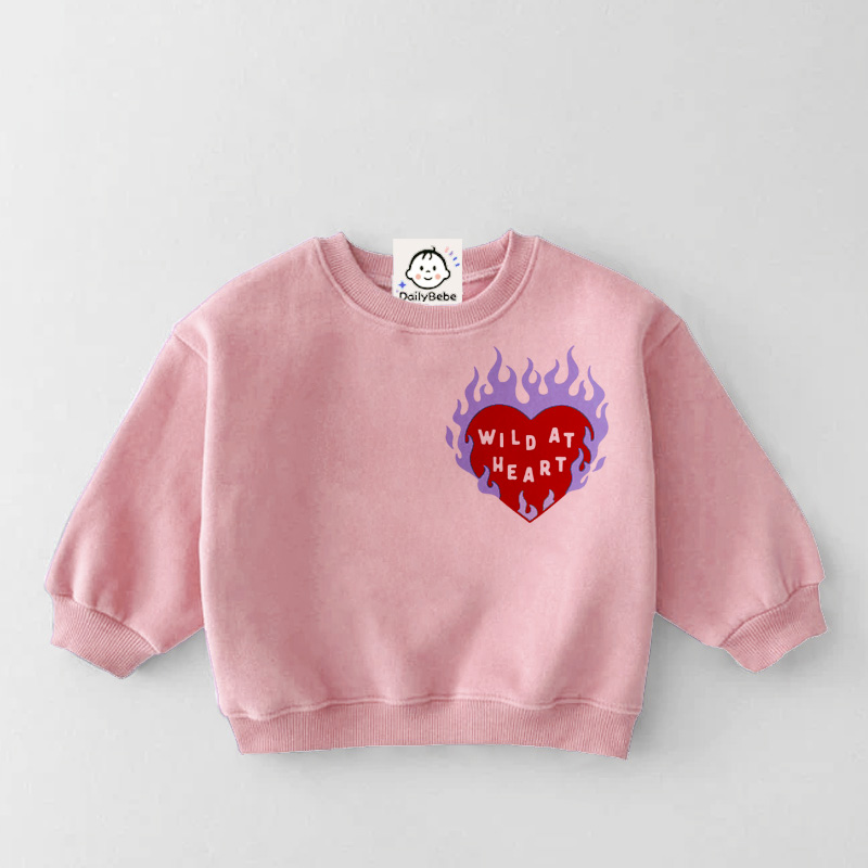 WILD AT HEART Baby & Kids Heart Sweatshirt