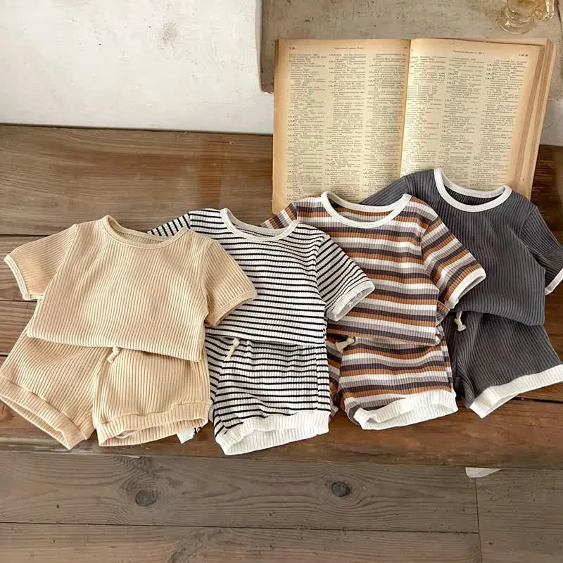 Baby 2-Piece Lovely Striped Basic Set