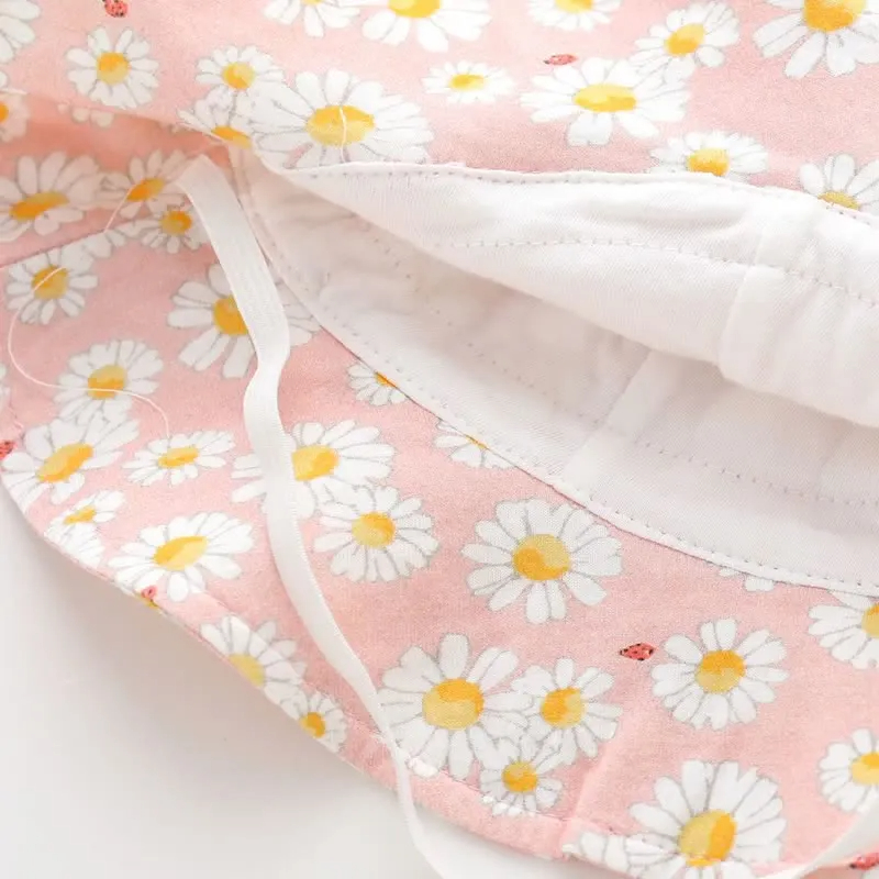 Baby Daisy Strap Romper with Hat
