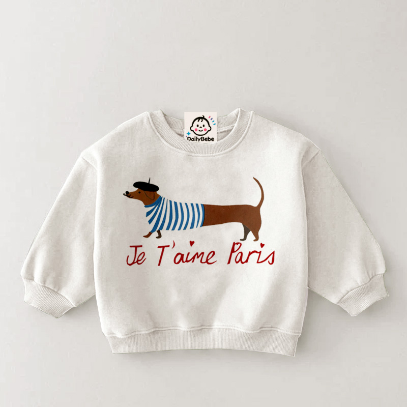 JE T' AIME PARIS Baby & Kids Dog Sweatshirt