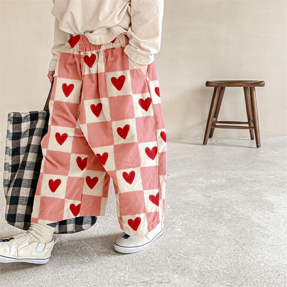 Baby & Kids Heart Check Pants