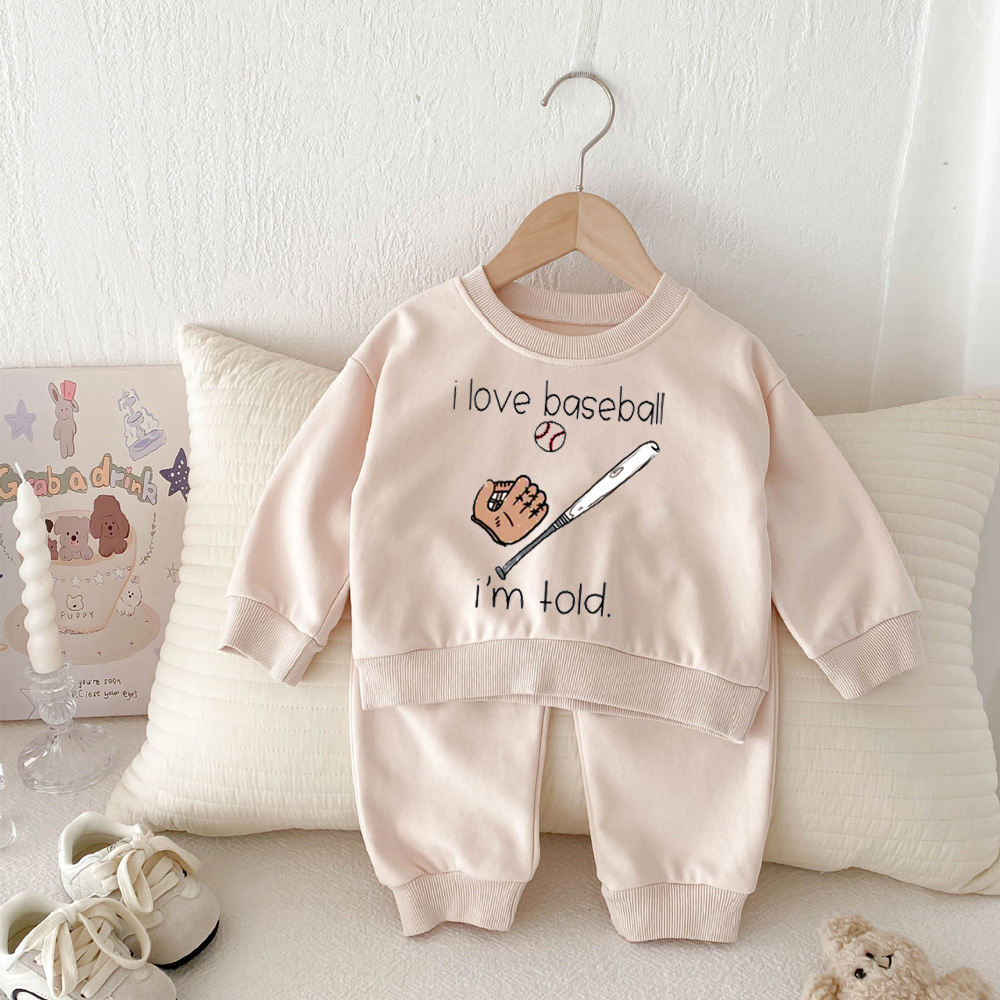 I LOVE BASEBALL I'M TOLD  Baby 2-Piece Set