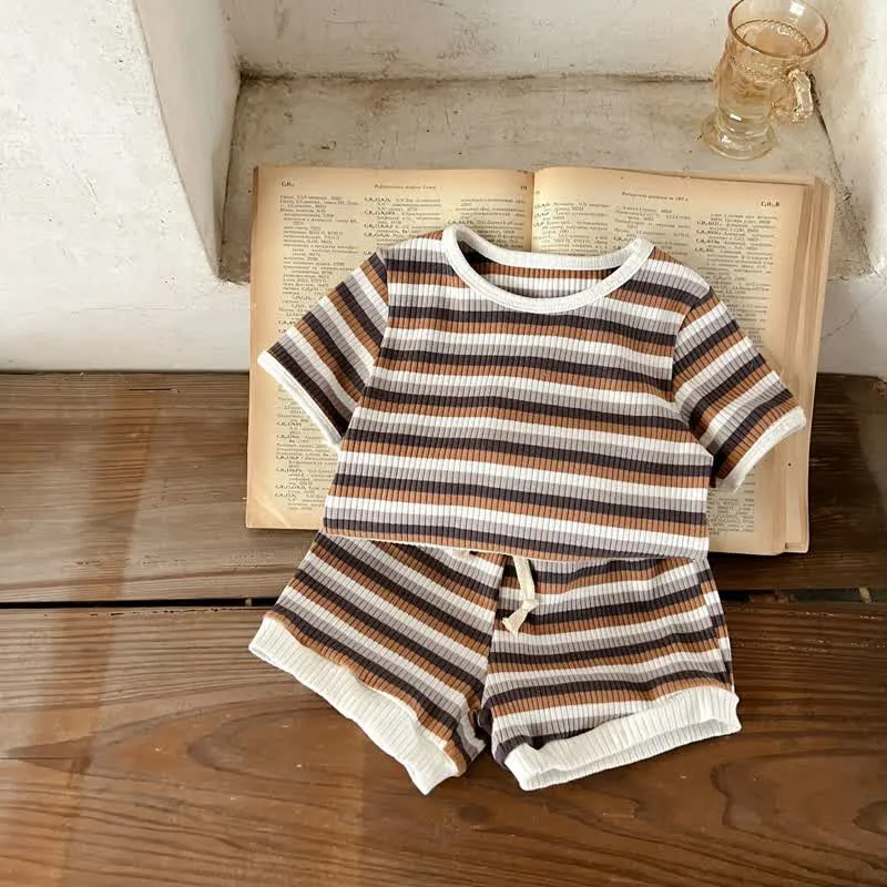 Baby 2-Piece Lovely Striped Basic Set