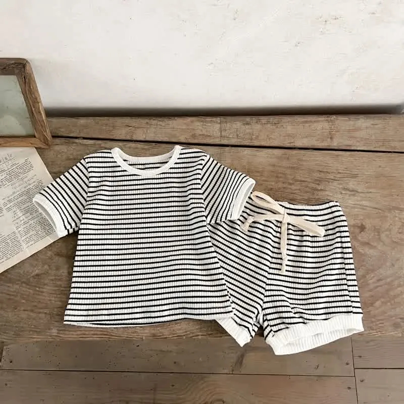Baby 2-Piece Lovely Striped Basic Set