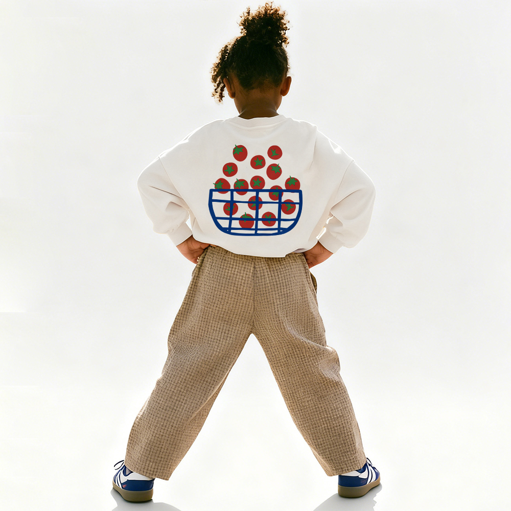 Baby & Kids A Basket Of Tomatoes Pattern Sweatshirt