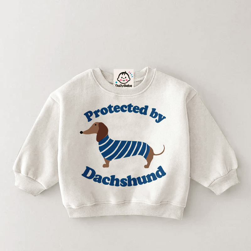 PROTECTED BY DACHSHUND Baby & Kids  Sweatshirt