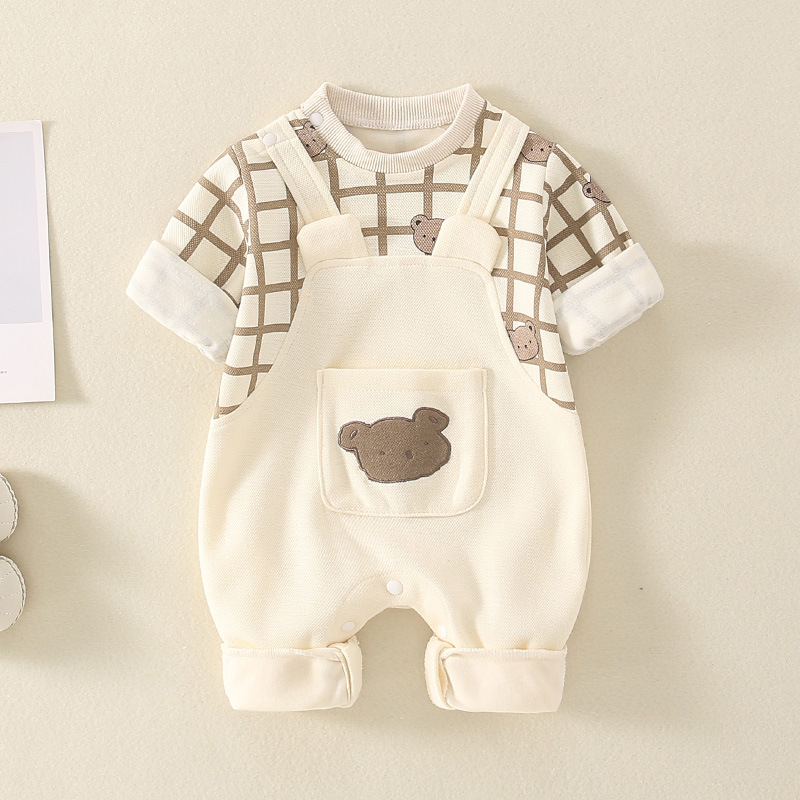 Baby Bear Plaid Romper