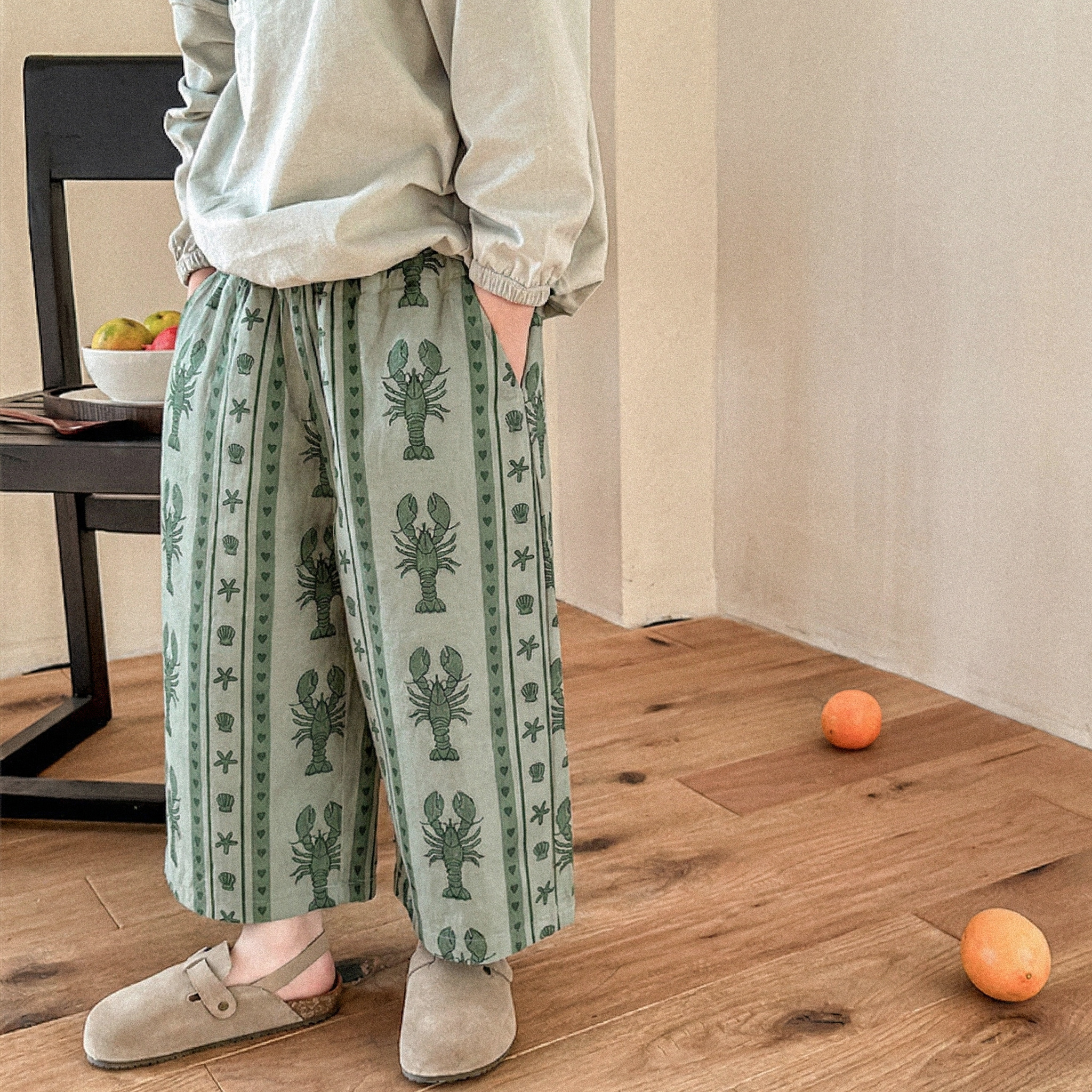 Baby & Kids Lobster Shell Stripe Print Pants